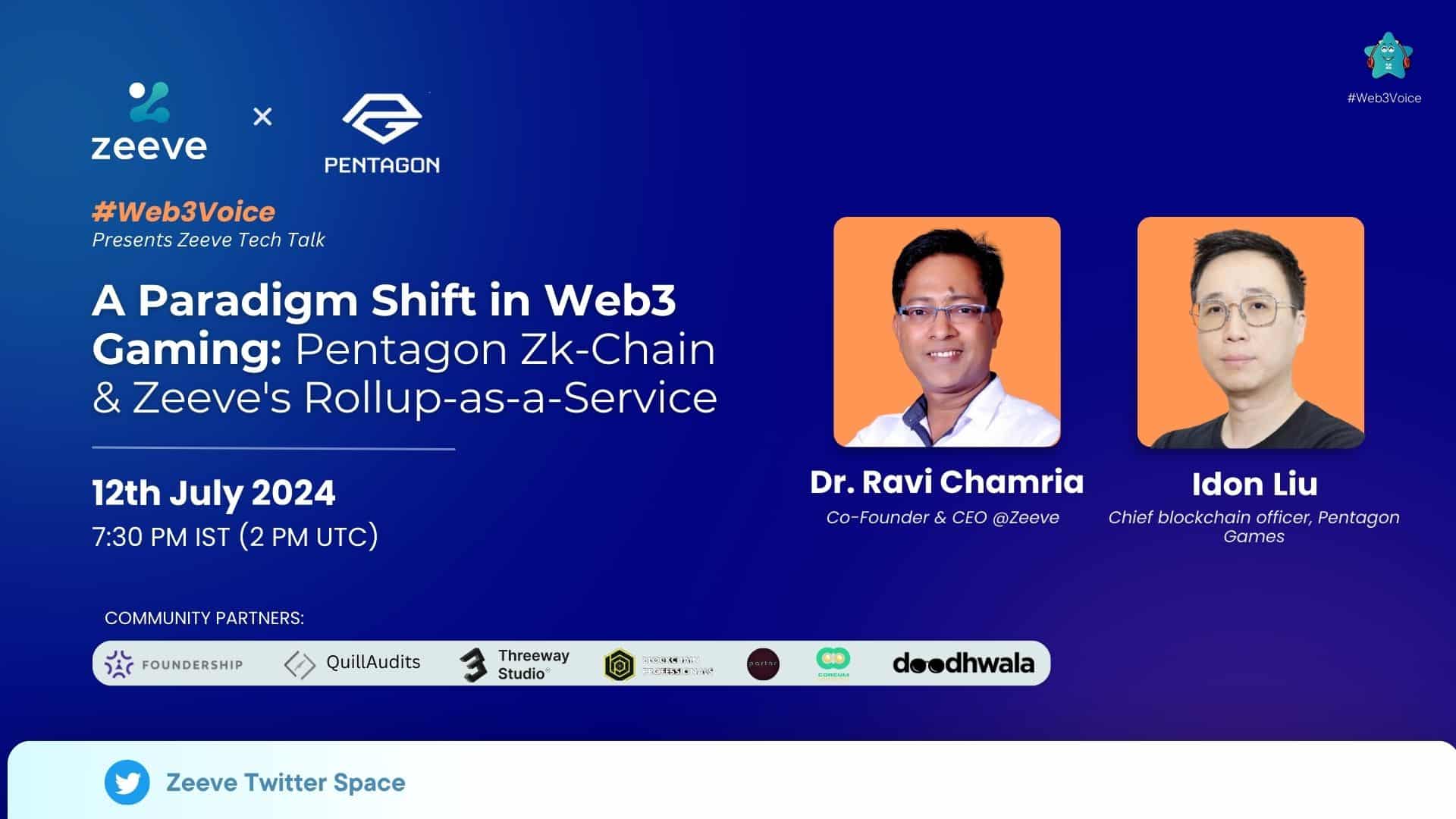 Web3Voice - A Paradigm Shift in Web3 Gaming: Pentagon Zk-Chain and Zeeve's Rollup-as-a-Service